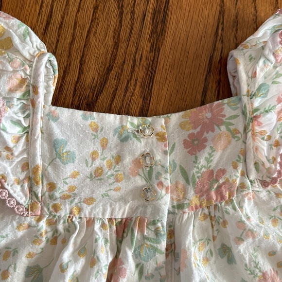 Infant 18 month old floral dress with matching headband - Picture 5 of 5